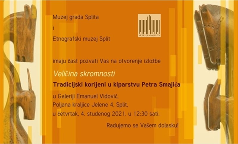 VELIČINA SKROMNOSTI - Tradicijski korijeni u kiparstvu Petra Smajića - otvorenje izložbe