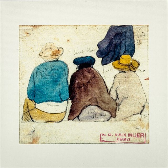 Poster: Skupina muškaraca, 1858. (250x250 mm)